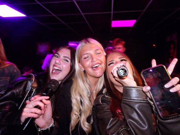 Hen party singing after bottomless brunch colchester